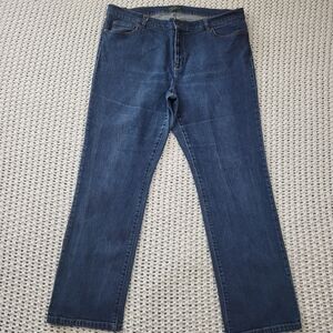LRL LAUREN JEANS Co Size 18W Classic Straight Stretch Denim Women's Blue Jeans